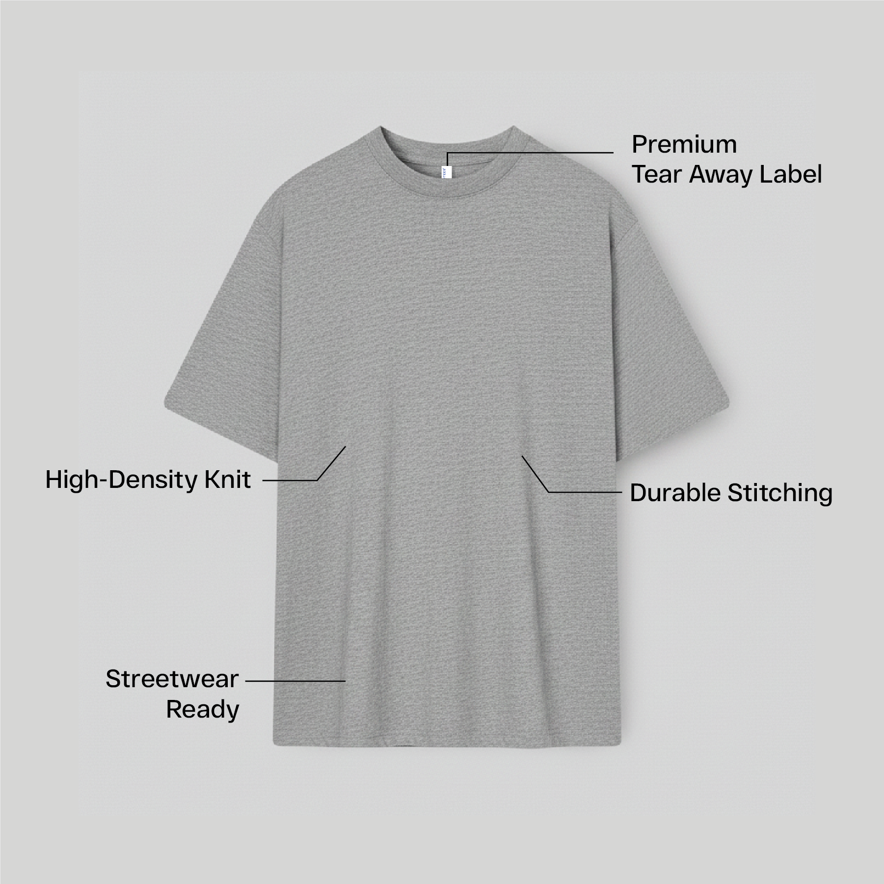 Men’s Premium French Terry Oversized Tee – Relaxed Fit