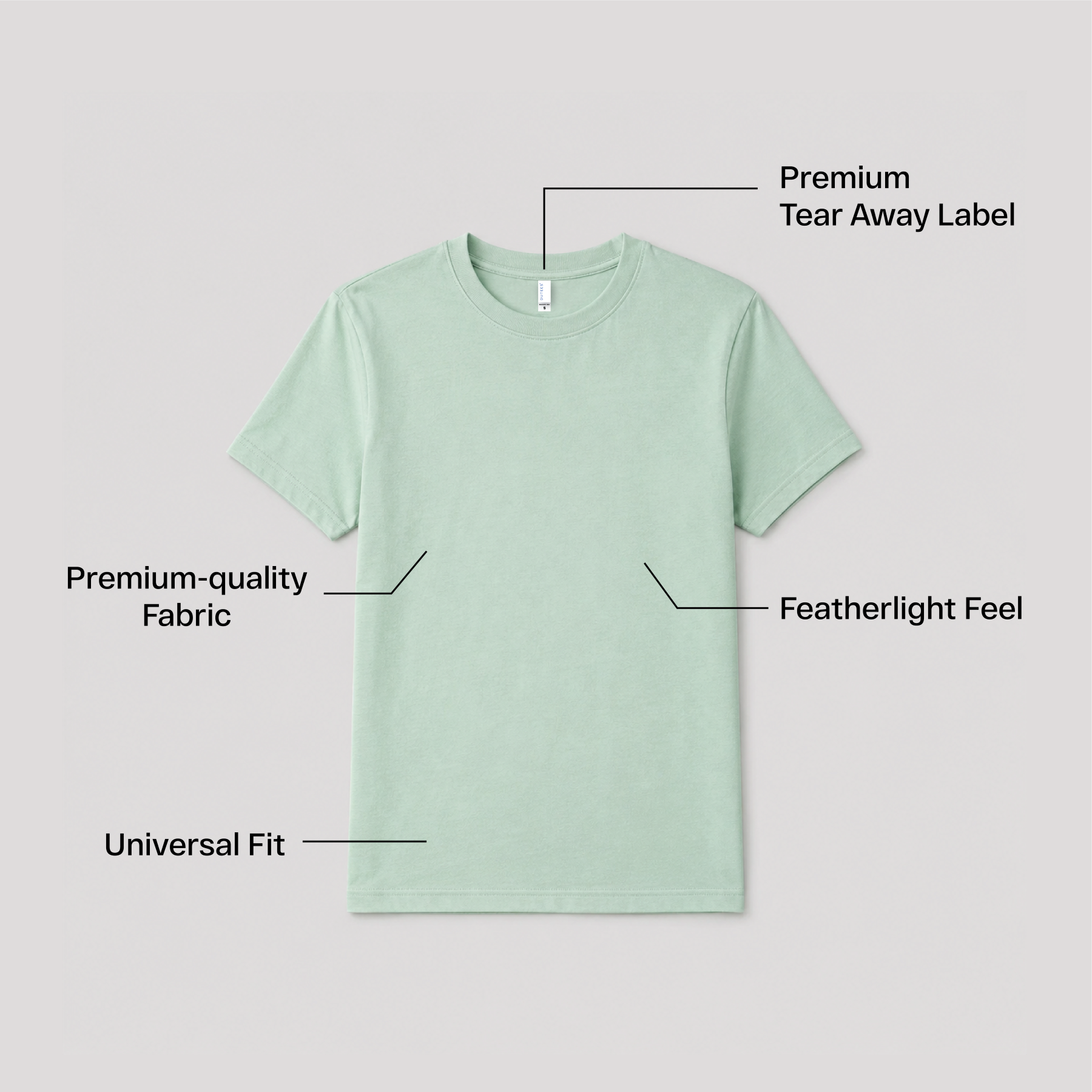 Basics 160 Cotton Unisex Round Neck Short Sleeve Tee