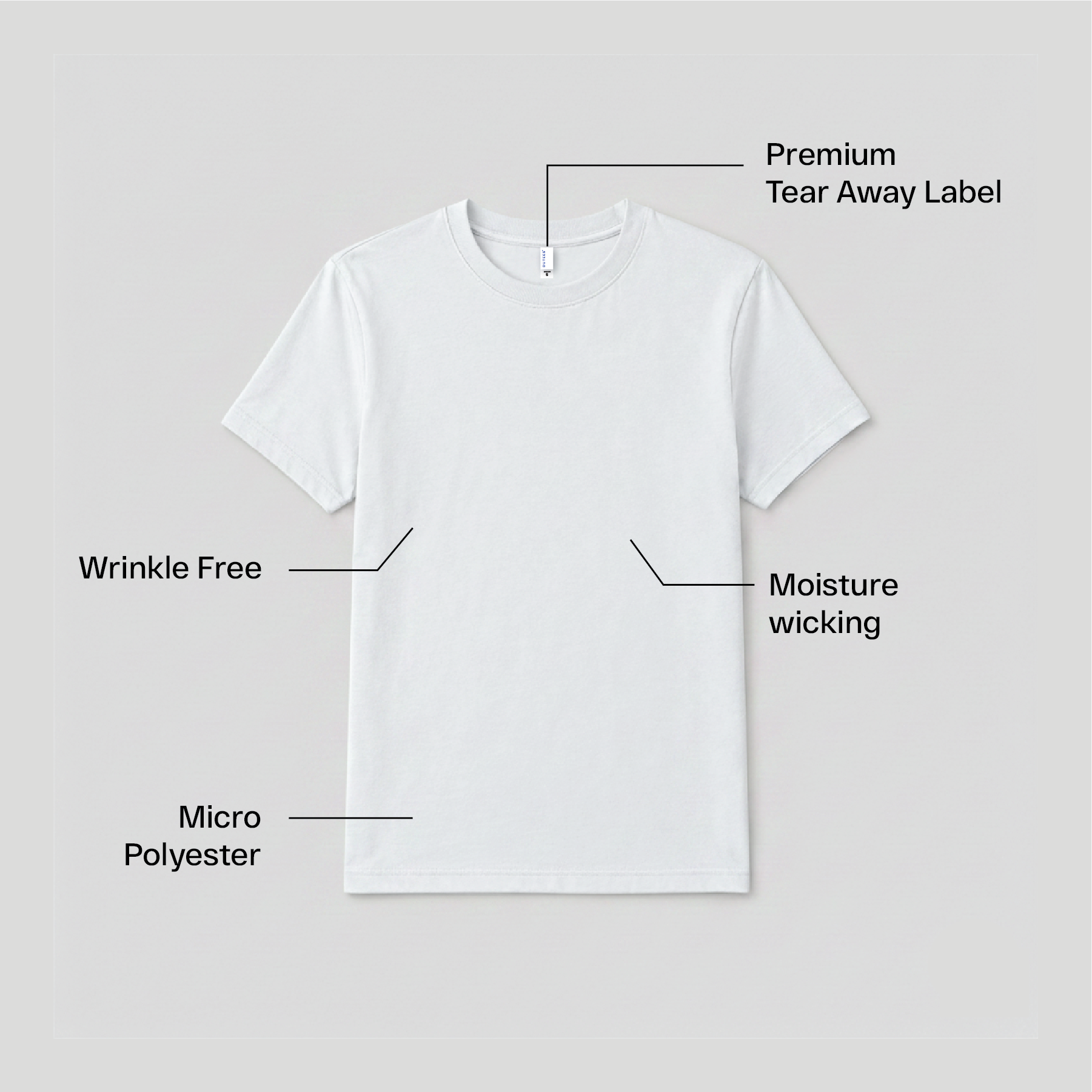 Breezo Polyester Unisex Round Neck  Short Sleeve Tee