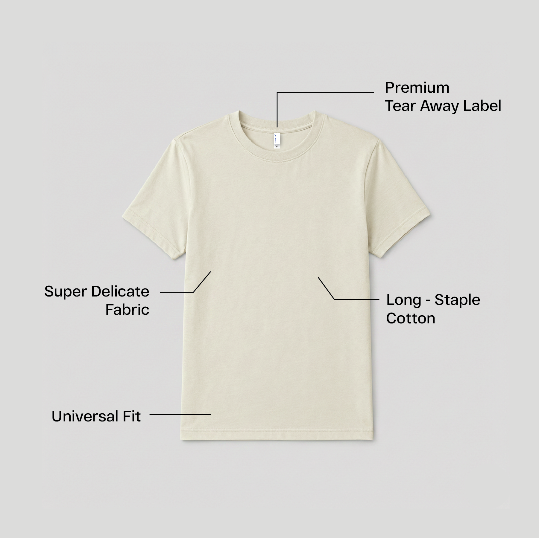 Platinum 180 Super Delicate Cotton Unisex Round Neck Short Sleeve Tee