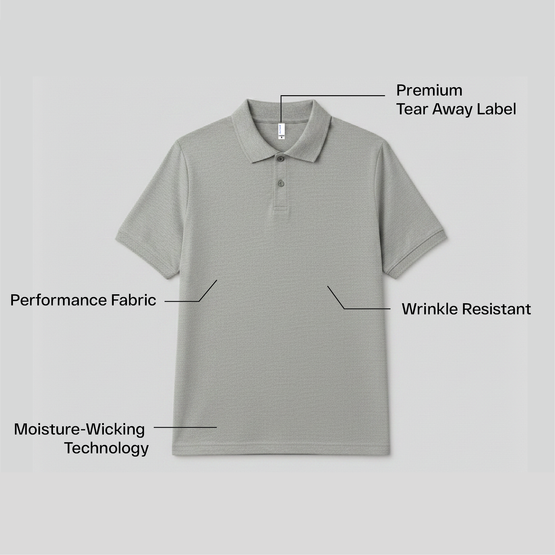 Breezo Polyester Unisex Polo Short Sleeve Tee