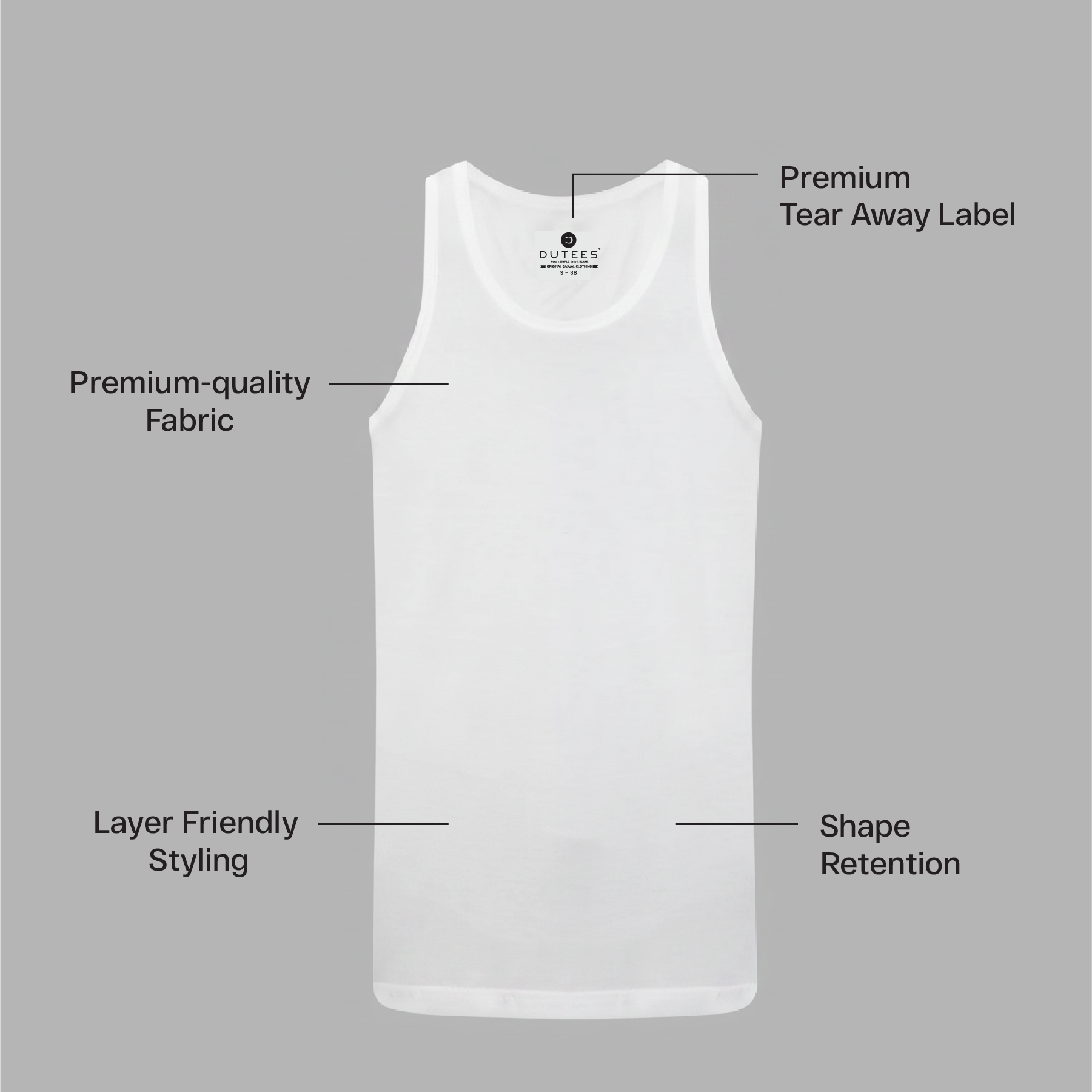 Ultima Men’s Classic 100% Cotton Vest