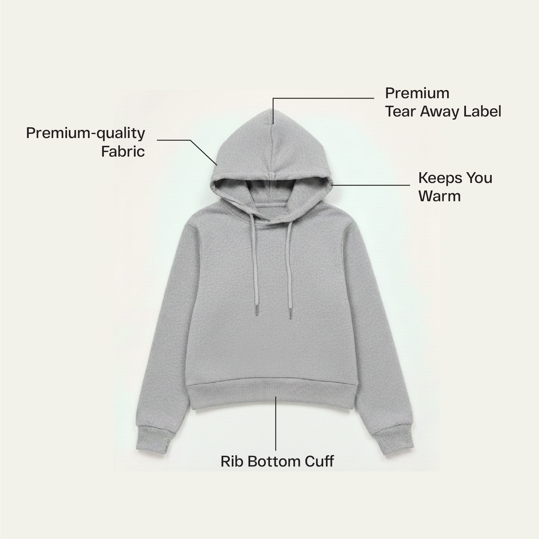 Snowsoft Cotton Crop  Hoodies