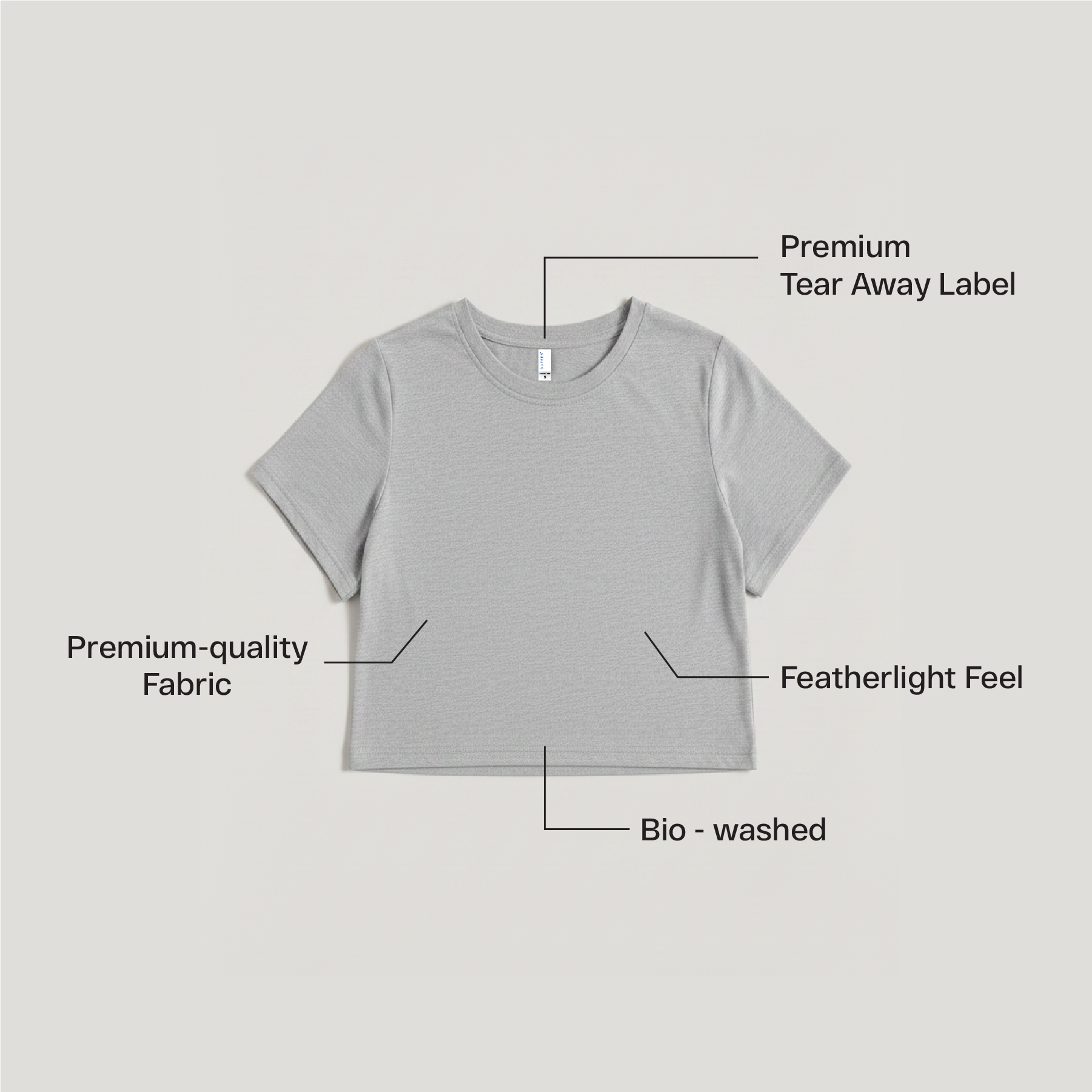 Basics 160 Cotton Crop Top