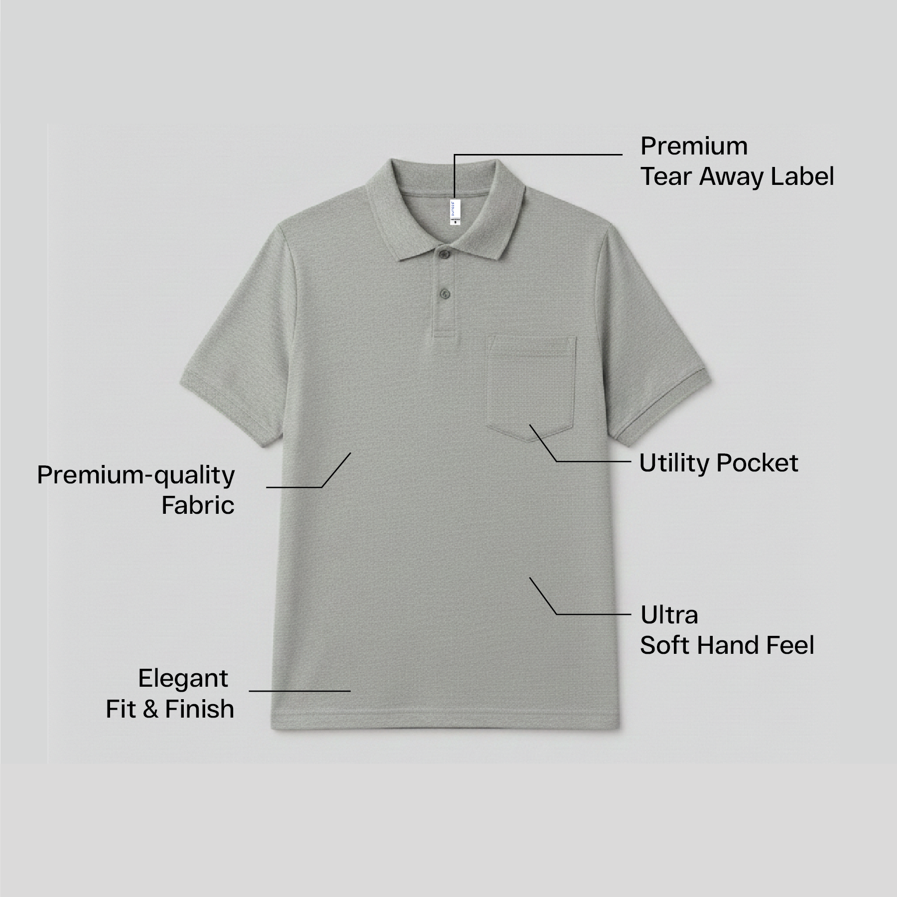 Executive Cotton Unisex Pocket Polo Short Sleeve Tee
