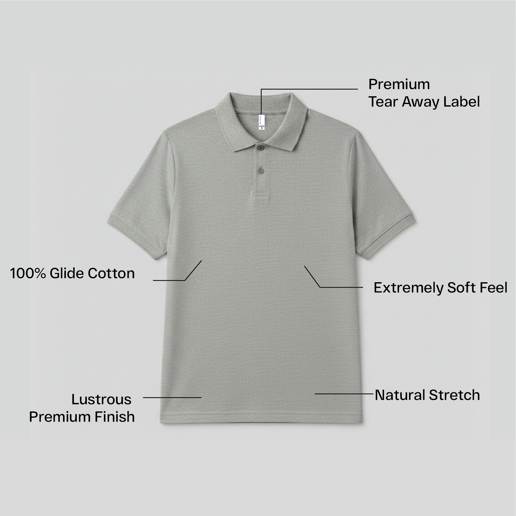 Glide cotton Unisex Polo Short sleeve tee