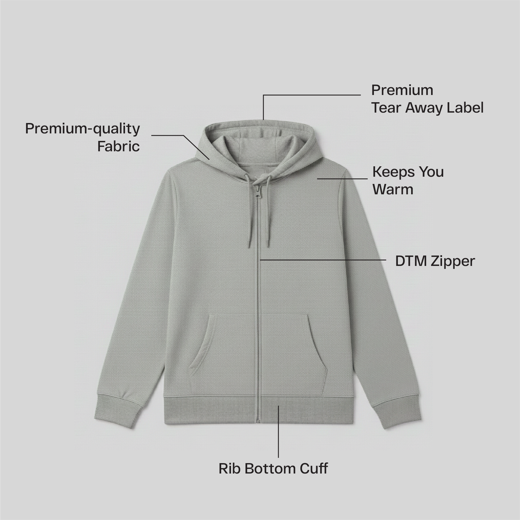 Snowsoft - Unisex Zipper Hoodie